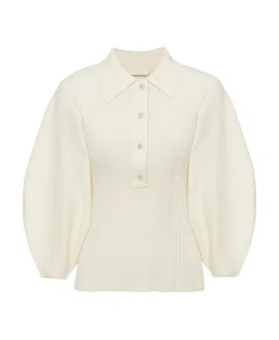 Chloé Balloon-sleeve Wool Polo Jumper