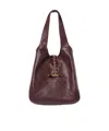 Chloé Balloon Paneled Textured-leather Tote In Red