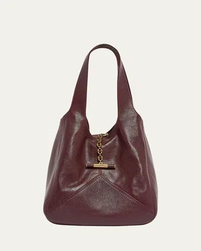 Chloé Balloon Small Top-handle Bag In Leather In Burgundy