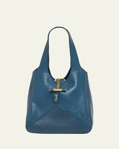 Chloé Balloon Small Top-handle Bag In Leather In Brown