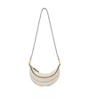 Chloé Chloe Banana Cross-body Bag In Grained Leather In White