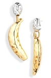Chloé Chloe Women Two-tone Metal Chloe Bananas Earrings In Gold