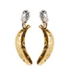 Chloé Chloe Women Two-tone Metal Chloe Bananas Earrings In Yellow