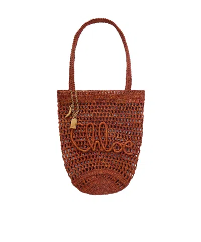 Chloé Banana Embellished Embroidered Shoulder Bag