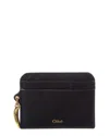 Chloé Banana Leather Cardholder In Black