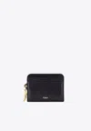 Chloé Banana Leather Cardholder In Black