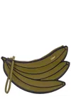 Chloé Chloe Banana Leather Pouch In Khaki