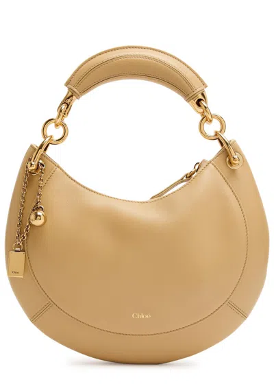 Chloé Chloe Banana Leather Shoulder Bag In Brown