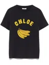 Chloé Navy Baby Fit Logo T-shirt In Blue