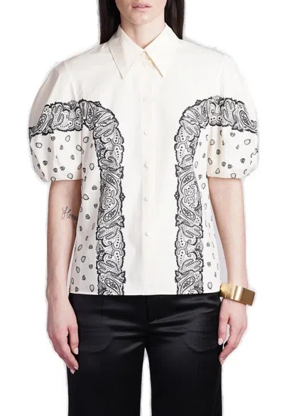 Chloé Puffed Sleeve Blouse In Black
