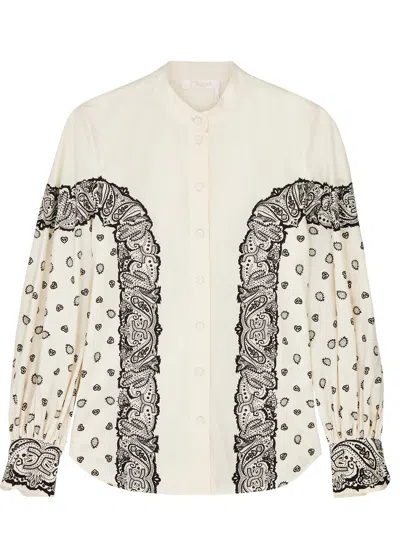 Chloé Cotton Blouse In Ivory