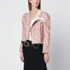 Chloé Baroque Silk-blend Taffeta Jacket With Floral Jacquard In Pink