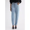 Chloé Light Indigo High-waisted Tapered Jeans In Blue