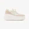 Chloé Baskets Compensées Nama Femme Brun Taille 38 100% Polyester In White