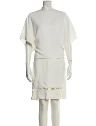 Pre-owned Chloé Bateau Neckline Knee-length Dress In Neutral