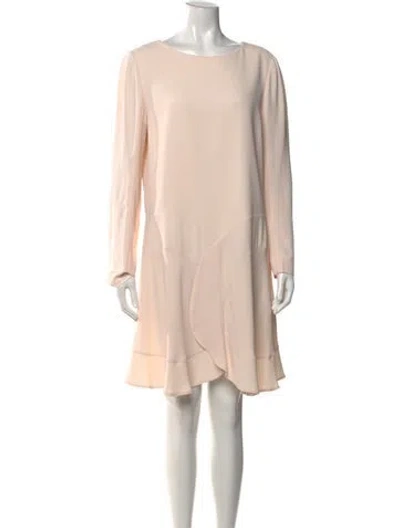 Pre-owned Chloé Bateau Neckline Knee-length Dress In Pink