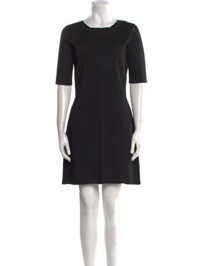 Pre-owned Chloé Bateau Neckline Mini Dress In Black