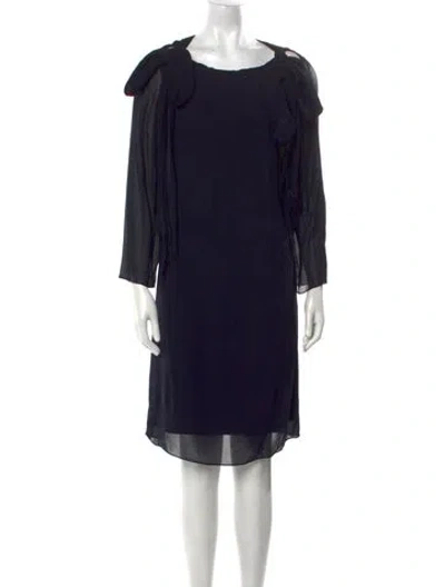 Pre-owned Chloé Bateau Neckline Mini Dress In Blue
