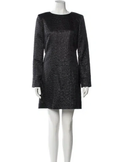 Pre-owned Chloé Bateau Neckline Mini Dress In Gray