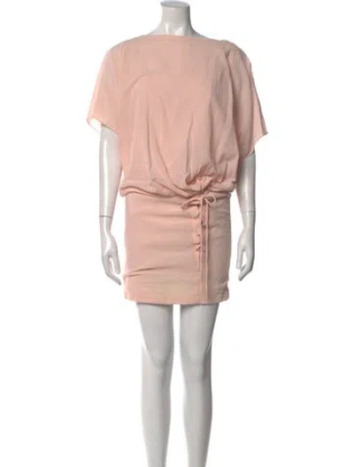 Pre-owned Chloé Bateau Neckline Mini Dress In Pink