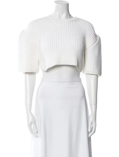 Pre-owned Chloé Bateau Neckline Sweater In White