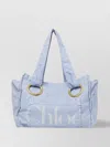 Chloé Plage Printed Cotton-canvas Tote In Blue