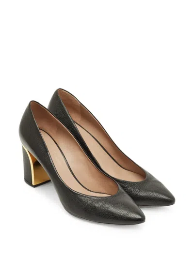 Pre-owned Chloé Beckie Pointed-toe Pumps In Black