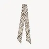 Chloé Spotted Silk Jacquard Scarf In White