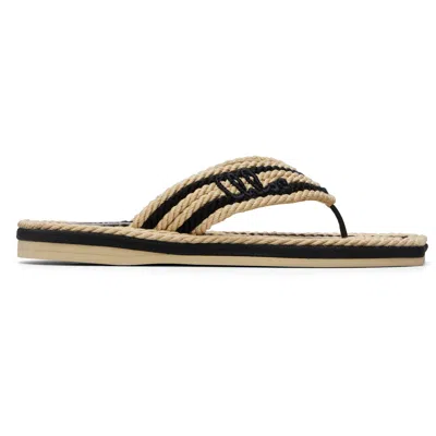 Chloé Beige & Black ' Sand' Slides In Neutral