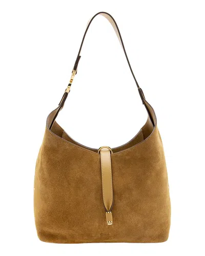 Pre-owned Chloé Beige & Brown Leather & Suede Marcie Small Hobo (authentic Pre-loved)