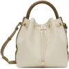 Chloé Marcie Bucket Bag In Grained Leather In 110 Misty Ivory