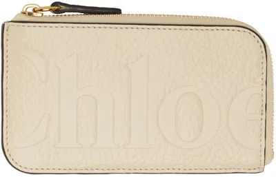 Chloé Beige C '' Small Purse Card Holder In 24q Sweet Beige