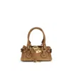Chloé Grained Leather Padlock Paddington Shoulder Bag In Brown