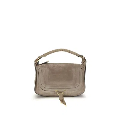 Chloé Beige Calf Leather Bos Taurus Shoulder Bag In White