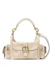 Chloé Medium Double Carry Leather Shoulder Bag In Nude