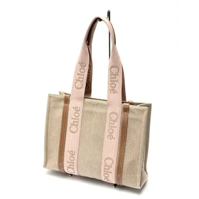 Pre-owned Chloé Beige Canvas Leather Tote Bag ()
