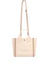 Chloé Small Carry Logo-embossed Canvas Tote Bag In Sand