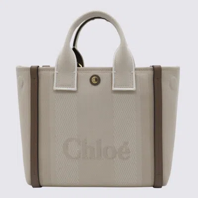 Chloé Beige Carry Top Handle Bag In Brown