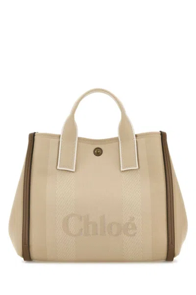 CHLOÉ BEIGE CARRY TOTE BAG