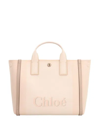 Chloé Beige Carry Tote In Sand