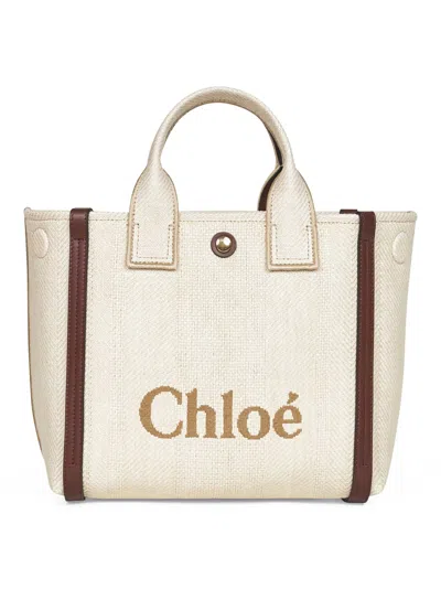 Chloé Beige  Carry Small Tote Bag In Multi