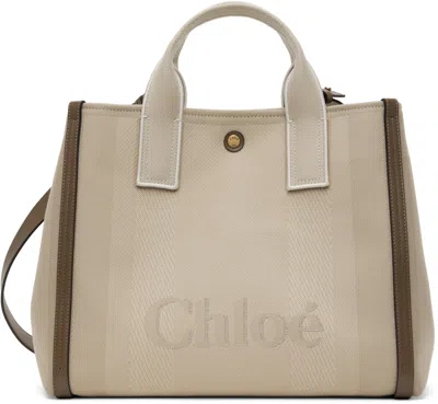 Chloé Beige ' Carry' Tote In Neutral