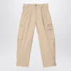 Chloé Beige Cotton Cargo Pants In Neutral