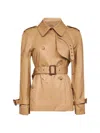 Chloé Cropped Cotton Gabardine Trench Coat