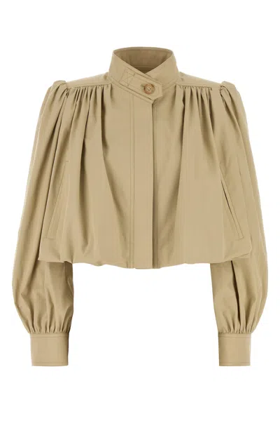 Chloé Chloe Beige Cotton Jacket In Neutral