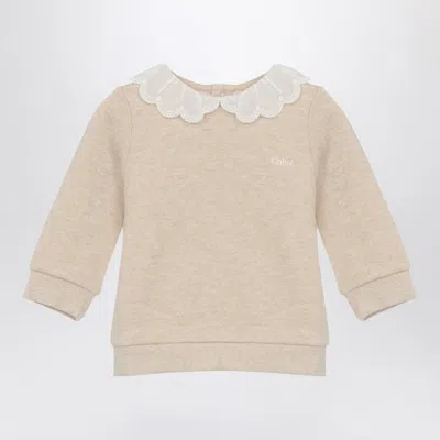 Chloé Beige Cotton Sweatshirt