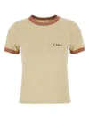 Chloé T-shirt With Logo In Blossombeige
