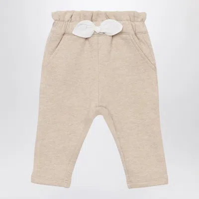 Chloé Beige Cotton Trousers In Neutral