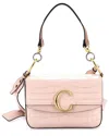 Chloé Beige Croc-embossed Sheep Leather C Double Carry Bag Small (authentic  Pre-loved) In Pink