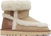 Chloé Dolcie Shearling-trimmed Suede Ankle Boots In Brown